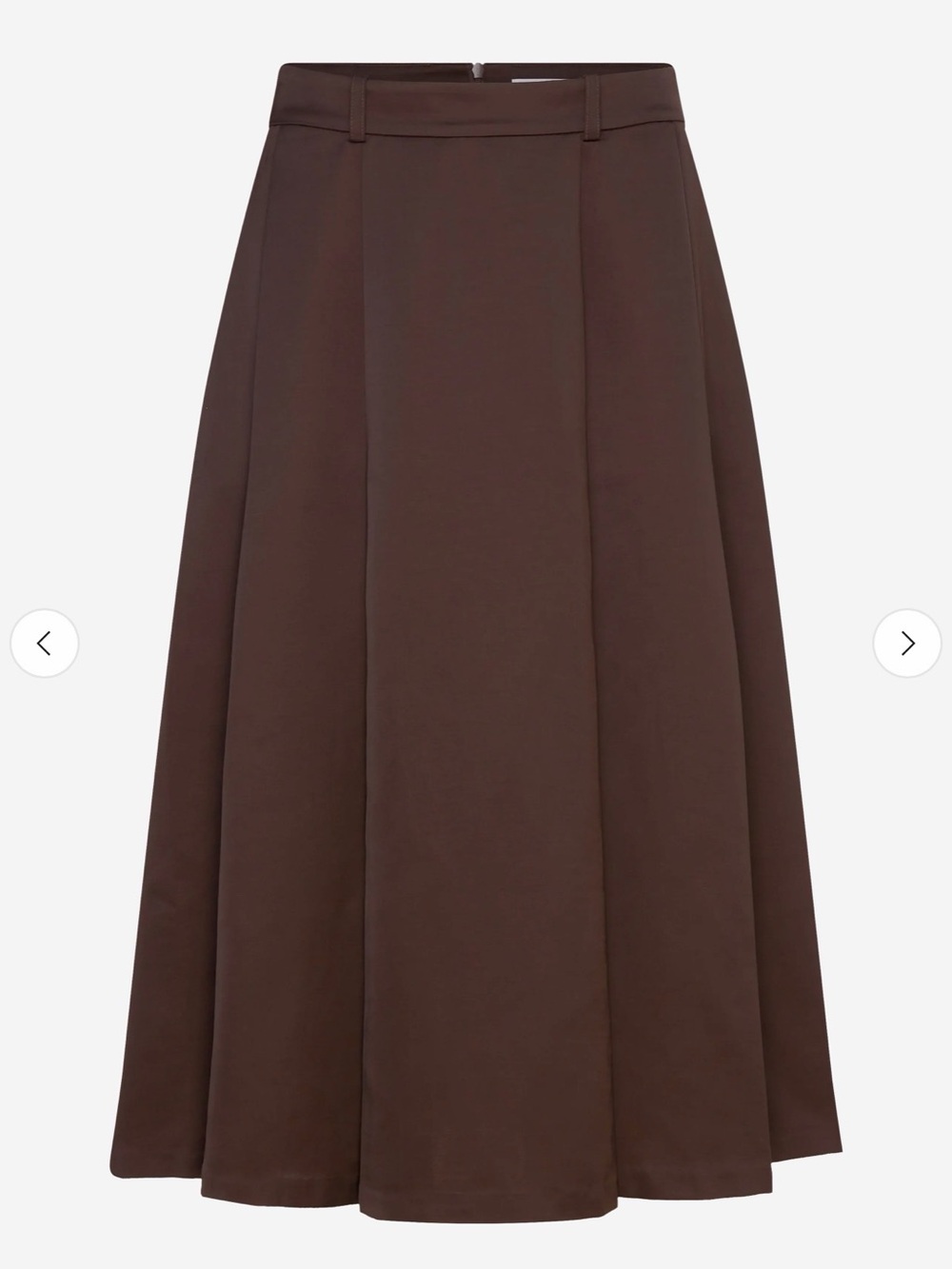 Day Birger et Mikkelsen Brown Midi Pleated Skirt Classic A-Line smart casual - Picture 5 of 7
